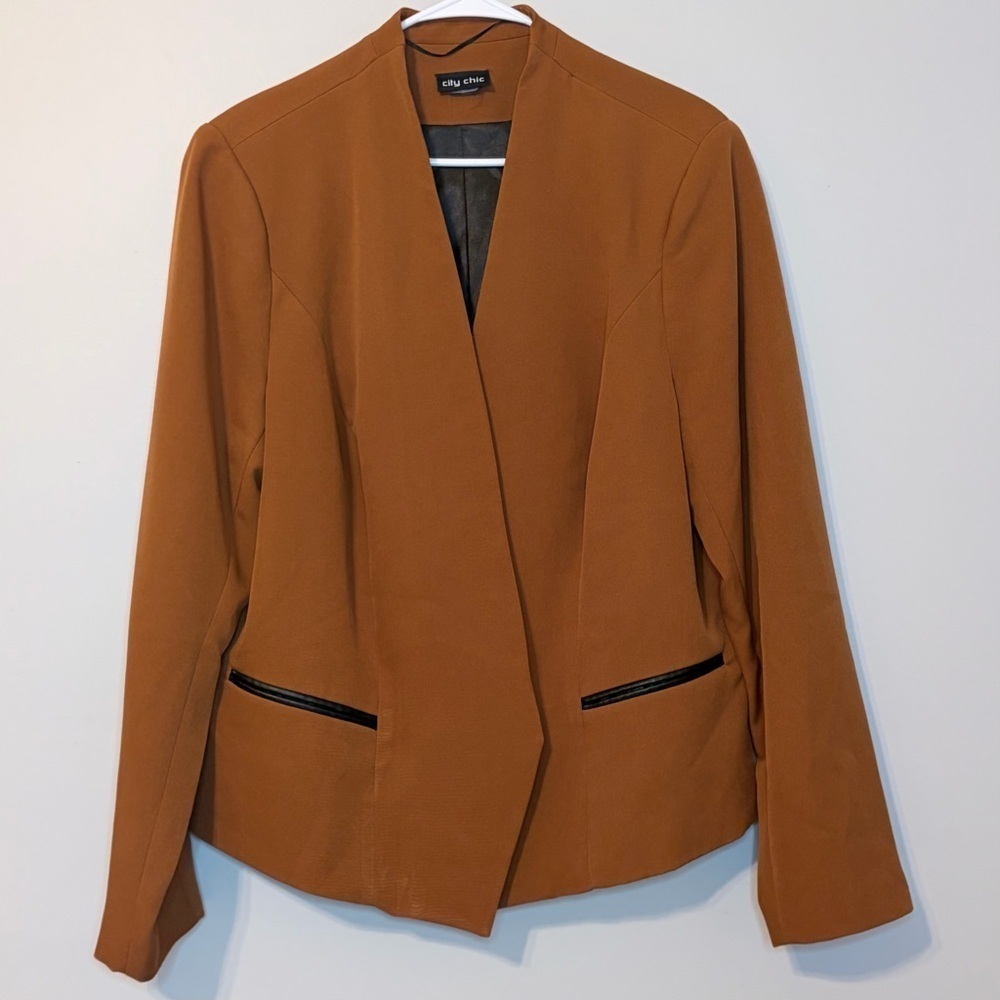 City Chic Warm Amber Blazer - Picture 3 of 9